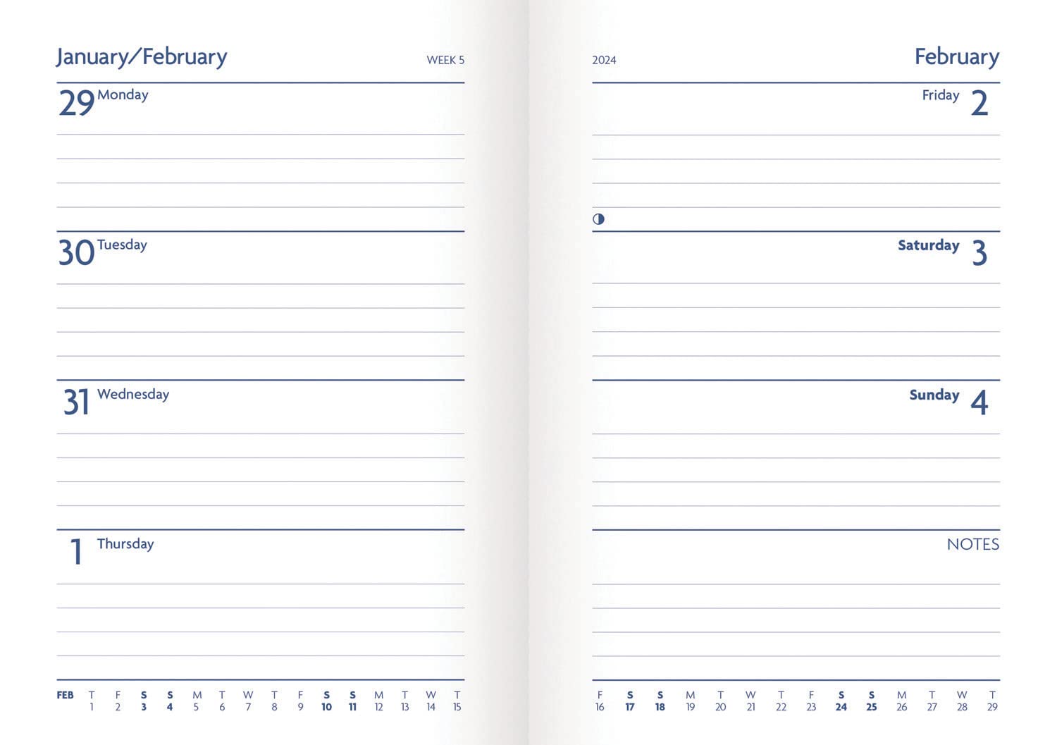 2024 Fashion Diary Happy Plants A6 Diary