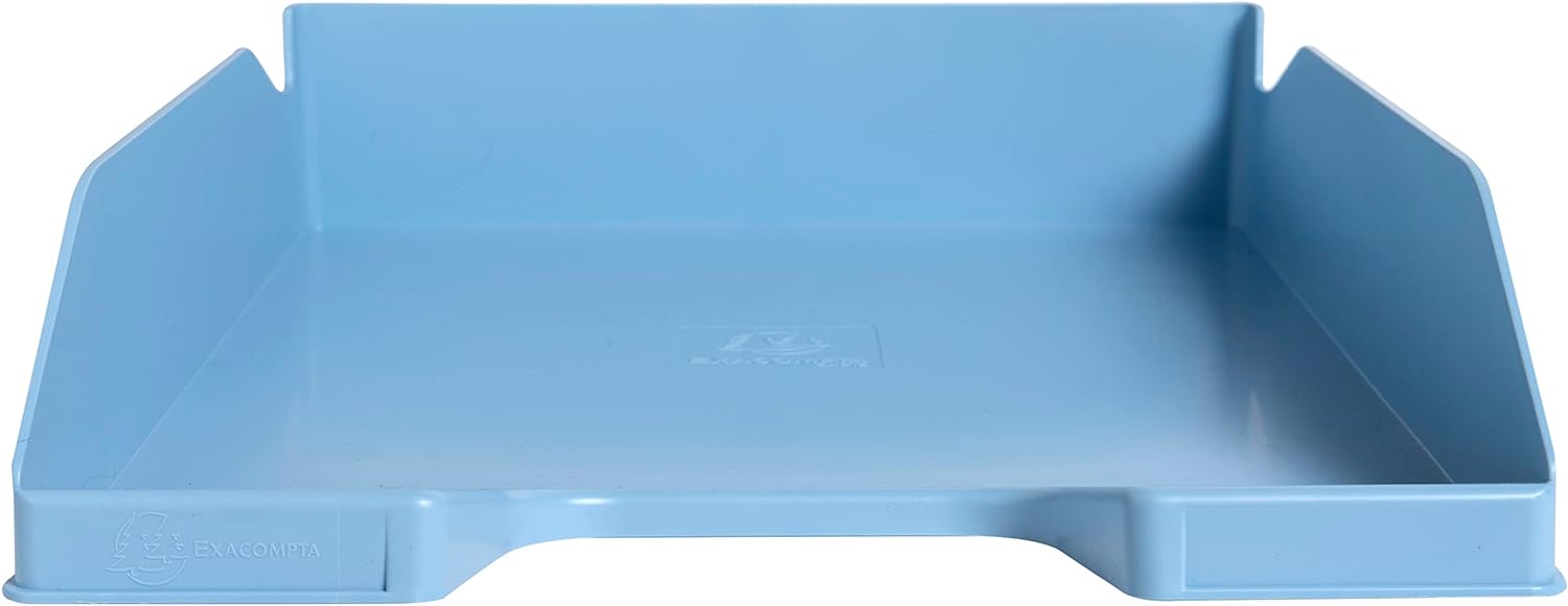 Exacompta - Ref. 113209D - 1 Combo Midi Bee Blue letter tray - for A4+ format documents - dimensions 34.6 x 25.5 x 6.5 cm - color light blue