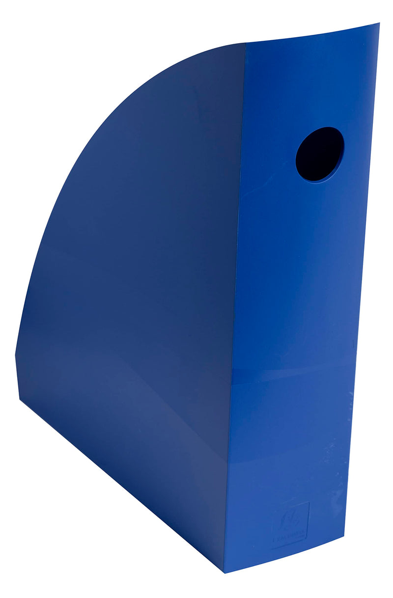 Exacompta - Ref. 18204D - 1 MAG CUBE BeeBlue magazine rack, magazine binder, storage for documents, catalogs, magazines width 8.2 cm - For A4 and A4 maxi formats - Navy blue color