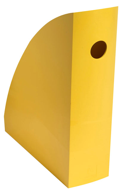 Exacompta - Ref. 18208D - 1 MAG CUBE BeeBlue magazine rack, magazine binder, storage for documents, catalogs, magazines width 8.2 cm - For A4 and A4 maxi formats - Saffron color
