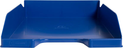Exacompta - Ref. 113204D - 1 COMBO MIDI Bee Blue letter tray - for A4+ format documents - dimensions 34.6 x 25.5 x 6.5 cm - navy blue color 1 piece Navy