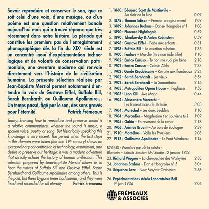 L'art Phonographique: Premiers Enregistrements 1860-1934