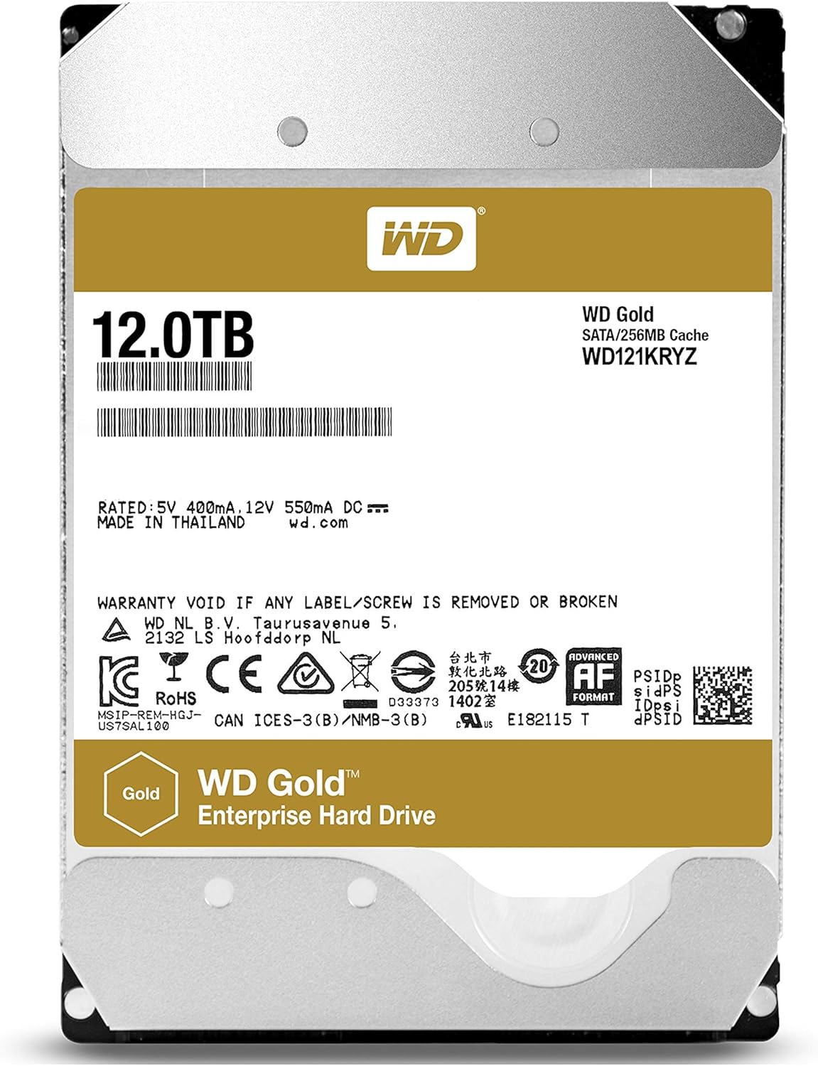 Western Digital HDD Gold 12TB SATA 256MB 3.5"