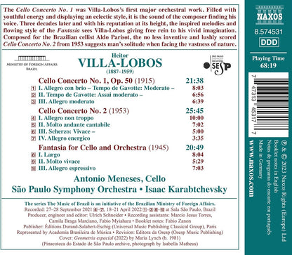 Heitor Villa-Lobos: Cello Concertos Nos. 1 and 2