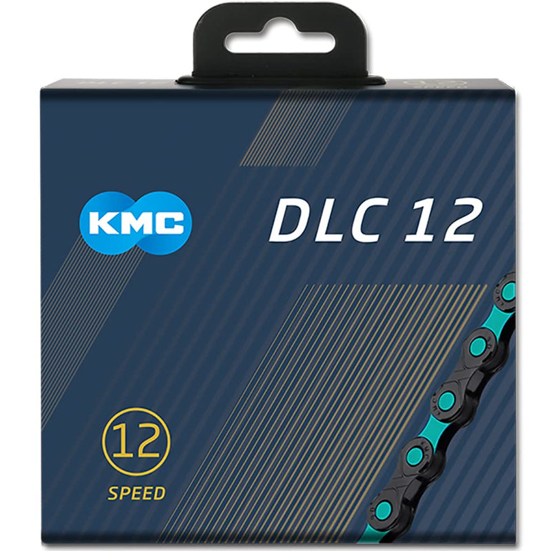 KMC DLC12 12 Speed Chain, Black/Celeste, 126 Link