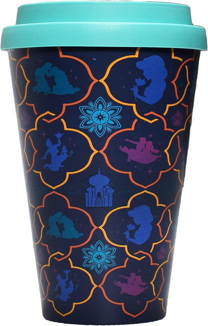 Disney Aladdin Travel Mug - RPET Recycled - 400ml - Takeaway Coffee Cups Reusable - Leakproof Coffee Travel Mug - Tea Travel Mug