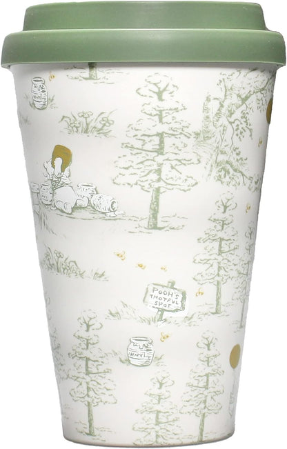 Winnie the Pooh Disney Travel Mug - RPET Recycled - 400ml - Takeaway Coffee Cups Reusable - Leakproof Coffee Travel Mug - Tea Travel Mug - Disney Mug