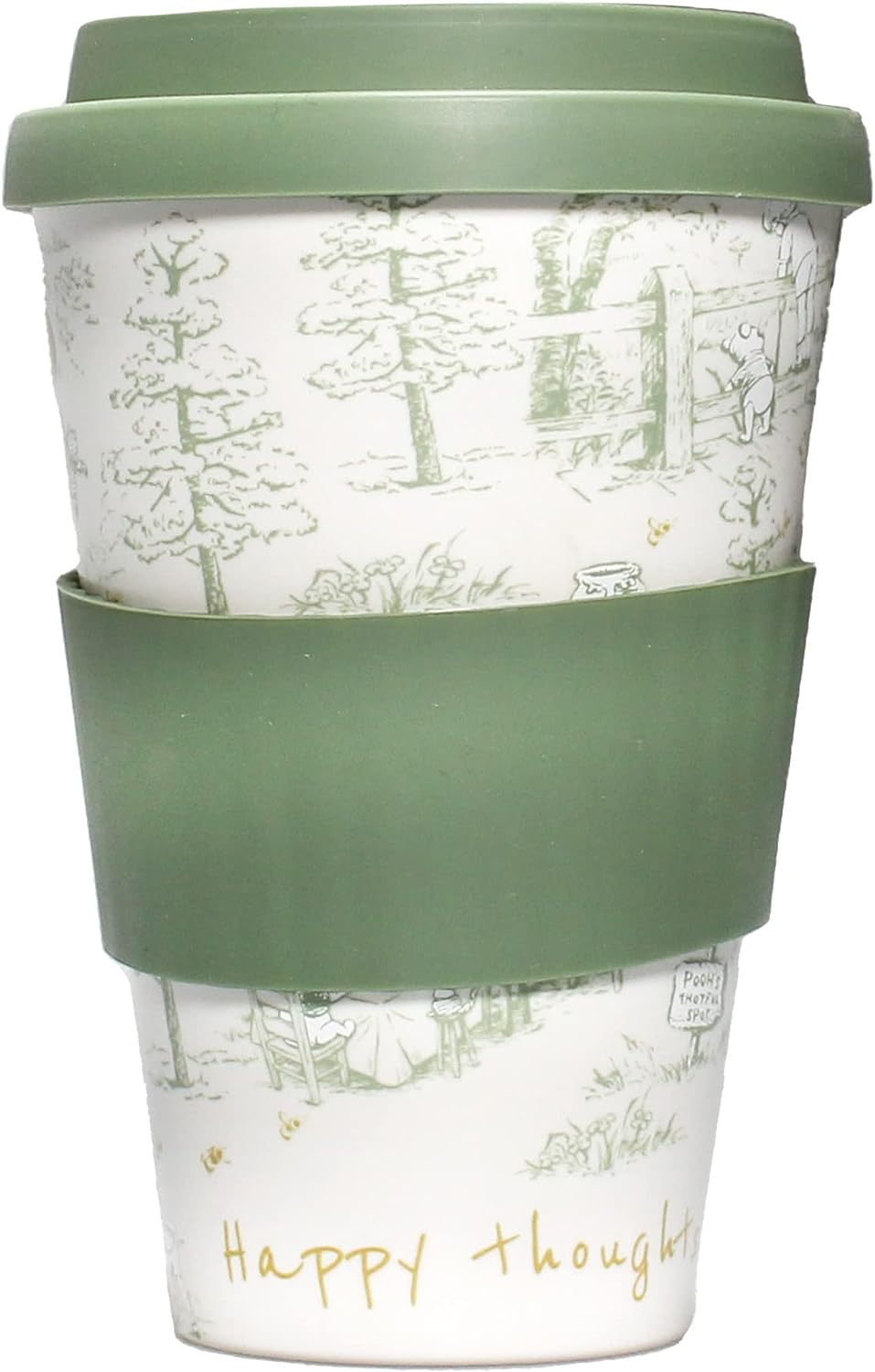 Winnie the Pooh Disney Travel Mug - RPET Recycled - 400ml - Takeaway Coffee Cups Reusable - Leakproof Coffee Travel Mug - Tea Travel Mug - Disney Mug