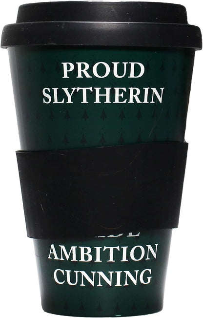 Harry Potter Travel Mug 400ml - Proud Slytherin - RPET - Coffee Cup Travel Mug - Reusable Cups for Hot Drinks - Eco Travel Mug