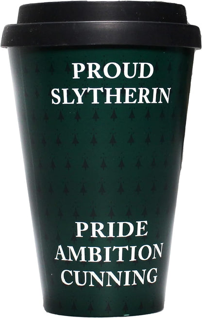 Harry Potter Travel Mug 400ml - Proud Slytherin - RPET - Coffee Cup Travel Mug - Reusable Cups for Hot Drinks - Eco Travel Mug