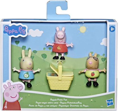 Peppa Pig Peppa's Picnic Fun-Juguete Preescolar temático, Incluye 3 Figuras y 1 Accesorio, para Edades de 3 años en adelante, Multicolor (Hasbro B09VLF93HK