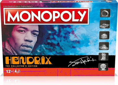 Jimi Hendrix Monopoly Board Game, Advance to Band of Gypsys, Electric Ladyland and Axis Bold as love, expand your empire and trade your way to victory, gift for players aged 8 plus