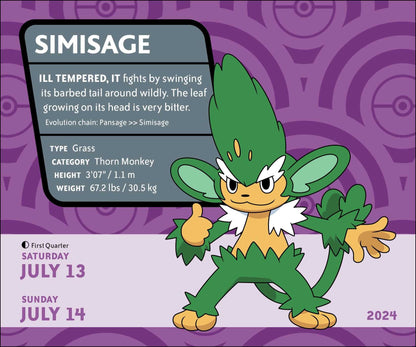 Pokémon 2024 Day-To-Day Calendar