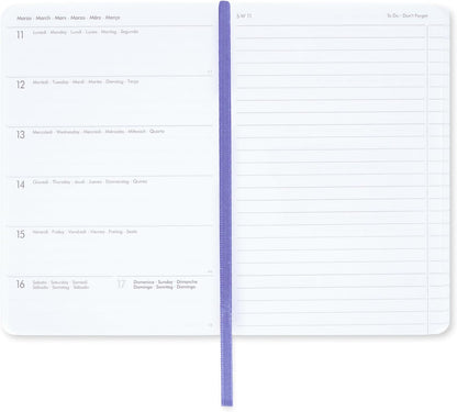 Legami - Medium Weekly Diary with Notebook, 12 Months, January 2024 December 2024, Week Detail on Left Page, Writing Space on Right Page, 12x18 cm, Lemon Theme