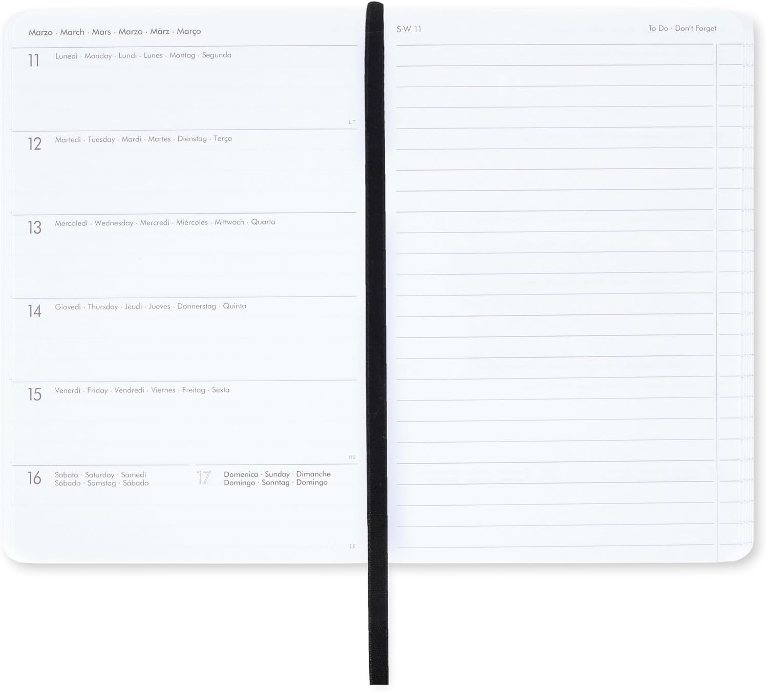 Legami - Medium Weekly Diary with Notebook, 12 Months, January 2024 December 2024, Week Detail on Left Page, Writing Space on Right Page, 12x18 cm, Daisy Theme