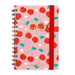 Legami - Spiral Weekly Diary Small, 12 Months, from January 2024 to December 2024, Folding Planner 2024/2025, Elastic Closure, Final Pocket, Address Book, 8.5x13 cm, Cherry Theme