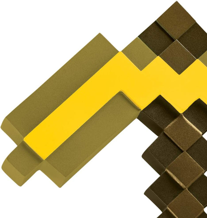 DISGUISE Official Mojang Premium Gold Minecraft Pickaxe - Made with Child Safe Material - Minecraft Toys for Kids One Size