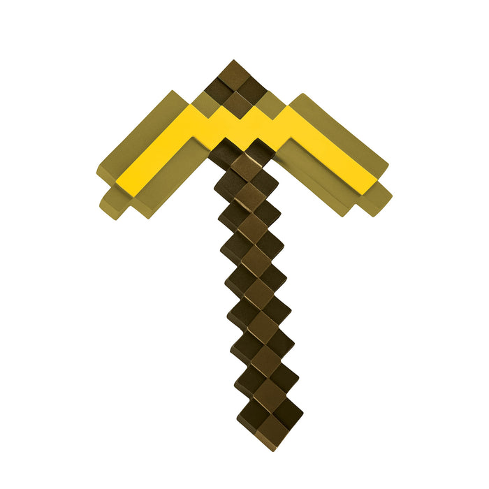 DISGUISE Official Mojang Premium Gold Minecraft Pickaxe - Made with Child Safe Material - Minecraft Toys for Kids One Size