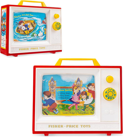 Fisher Price Classics | Two Tune Television | Retro Baby Toy, Role Play for Kids, Toddler Television, Classic Retro Style Packaging, Pretend Play Toys for Boys Girls Ages 1+ | Basic Fun 01696