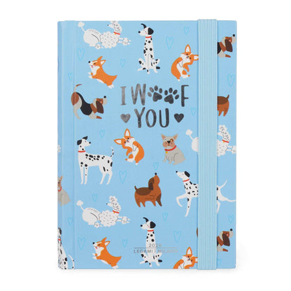 Legami - Small 12 Month Photo Diary from January 2024 to December 2024, Elastic Closure, Monthly Planner January 2025, Final Pocket, Address Book, 9.5x13.5 cm, Dogs Theme