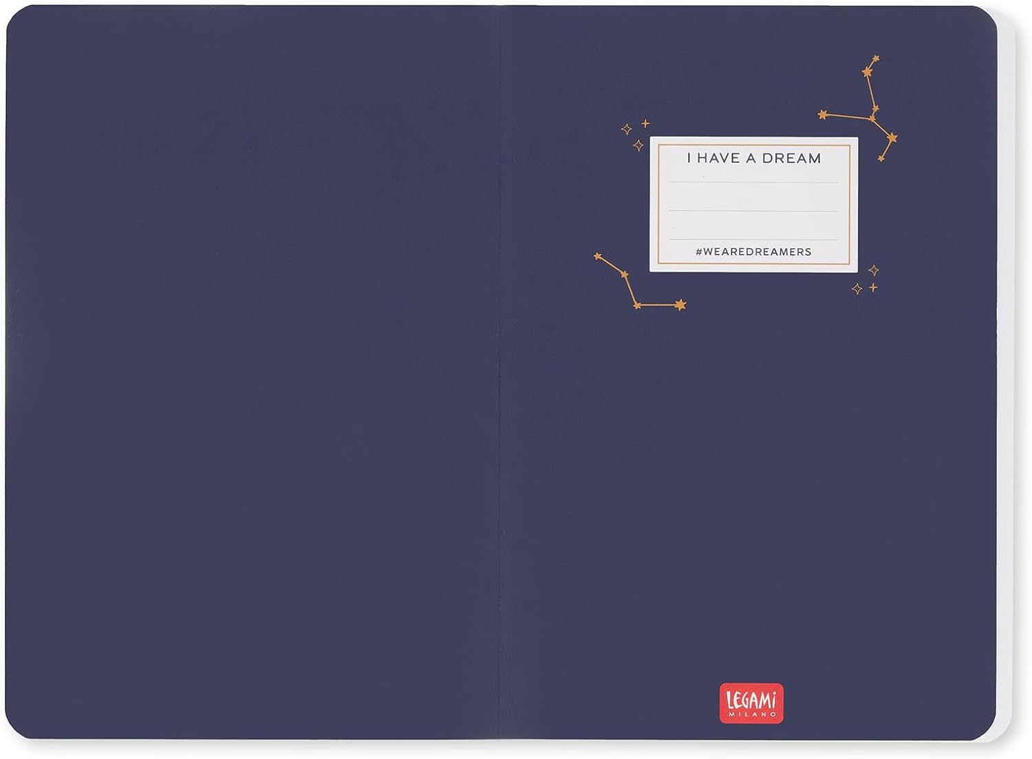 Legami - Medium Weekly Diary with Notebook, 12 Months, January 2024 December 2024, Week Detail on Left Page, Writing Space on Right Page, 12x18cm, Stars Theme