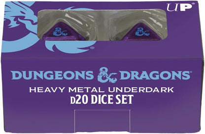 Ultra PRO - 2 D20 Underdark Dice Set for Phandelver and Below: The Shattered Obelisk for Dungeons & Dragons, Polyhedral Dice for DND RPG MTG Games, 20 Sided Dice for Table Games