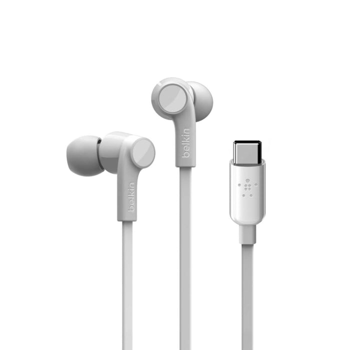 Belkin Rockstar Earphones with USB-C Connector for Samsung Galaxy Note10, Note10+, S10, S10+, S10e, Google Pixel 3, 3XL, iPad Pro, Oculus Quest 2 and Others (USB-C In-Ear Earphones