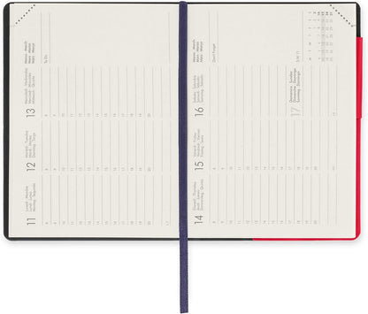 Legami - Small Weekly Calendar, 12 Months, from January 2024 to December 2024, Closure with Elastic, Monthly Planner January 2025, Final Pocket, Removable Address Book, 9.5x13.5 cm, Color Red passion