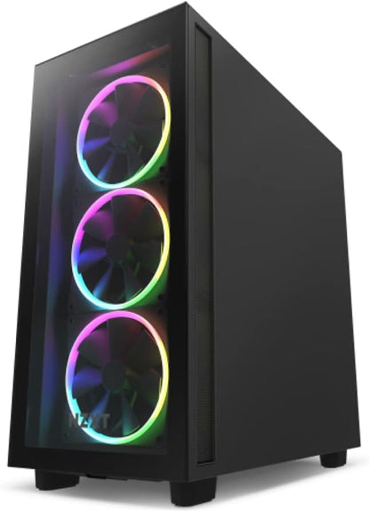 NZXT F140 RGB Fans - RF-R14SF-B1 - Advanced RGB Lighting Customization - Whisper Quiet Cooling - Single (RGB Fan & Controller REQUIRED & NOT INCLUDED) - 140mm Fan - Black 140mm Single pack Black