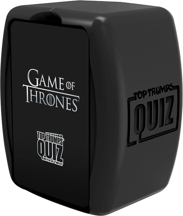 Top Trumps Game of Thrones Quiz Trivia Game, 100 categories to test your knowledge and memory featuring Tyrion Lannister, Cersei Lannister, Arya Stark, Daenerys Targaryen, 2+ player game for ages 18+