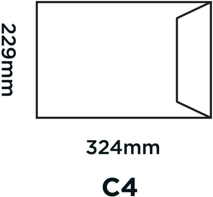 Blake Purely Packaging C4 324 x 229 mm Board Back Pocket Peel & Seal Envelopes (13935/20) Manilla