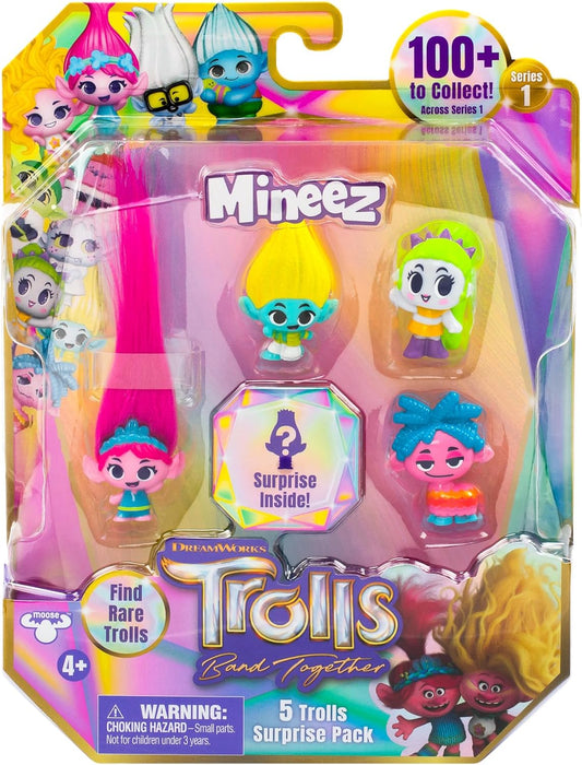 Trolls 24304 DreamWorks Band Together Mineez 5 Pack, Multicolor