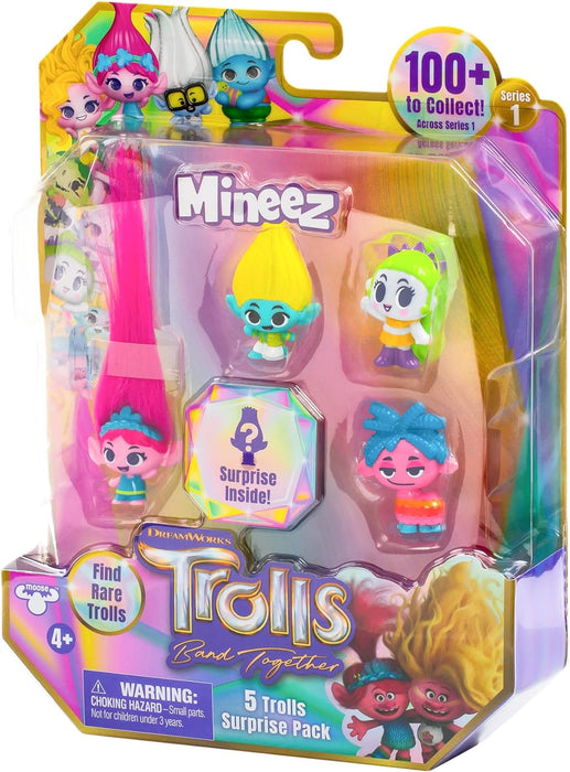 Trolls 24304 DreamWorks Band Together Mineez 5 Pack, Multicolor