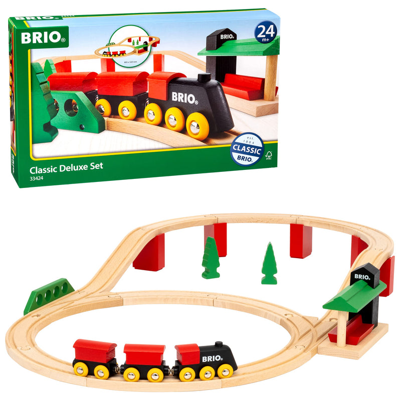 BRIO Classic Deluxe Train Set Toddler Toys for Kids 2 Years Up - Compatible with all BRIO Railway Sets & Accessories