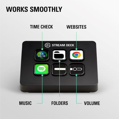 Elgato Stream Deck Mini – Copy & Paste Function – Easy Programmable Shortcuts and Software Integration: Excel, Teams, Zoom, and More, Streamline Your Workflow, Compatible with Mac & PC