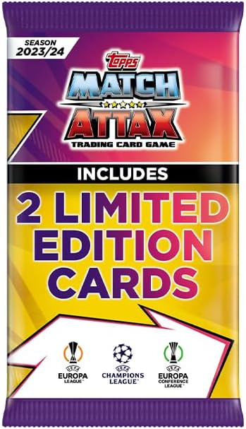 Topps Match Attax 23/24 Mega Multipack Contains 48 Match Attax Cards (4 Packs) Plus 2 Limited Cards