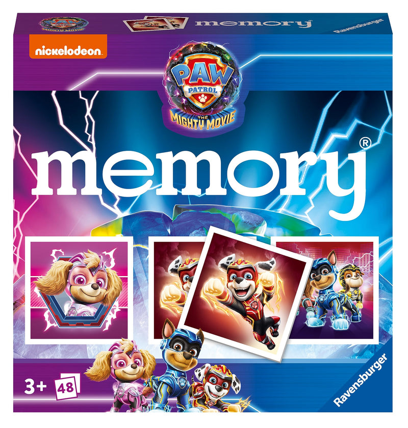 Ravensburger Paw Patrol The Mighty Movie - Mini Memory Game - Matching Picture Snap Pairs For Kids Age 3 Years Up - Educational Todder Toy