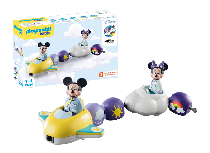 Playmobil 71320 1.2.3 & Disney: Mickey's & Minnie's Cloud Ride, Mickey Mouse, Educational Toys for Toddlers, Gifting Toy and Fun Imaginative Role-Play, PlaySets Suitable for Children Ages 12 months+