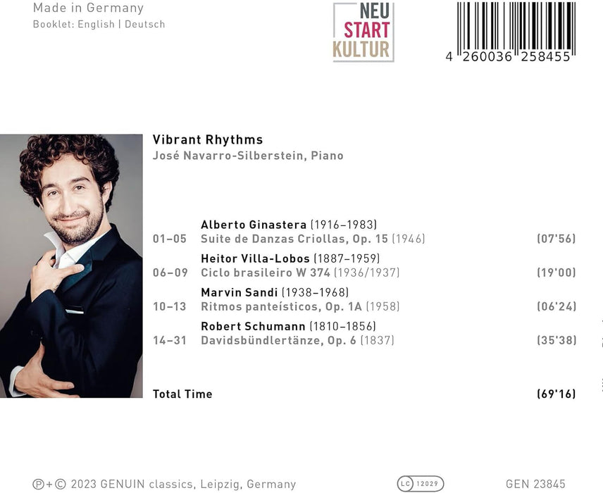 José Navarro-Silberstein: Vibrant Rhythms: Works By Ginastera, Villa-Lobos, Sandi and Schumann