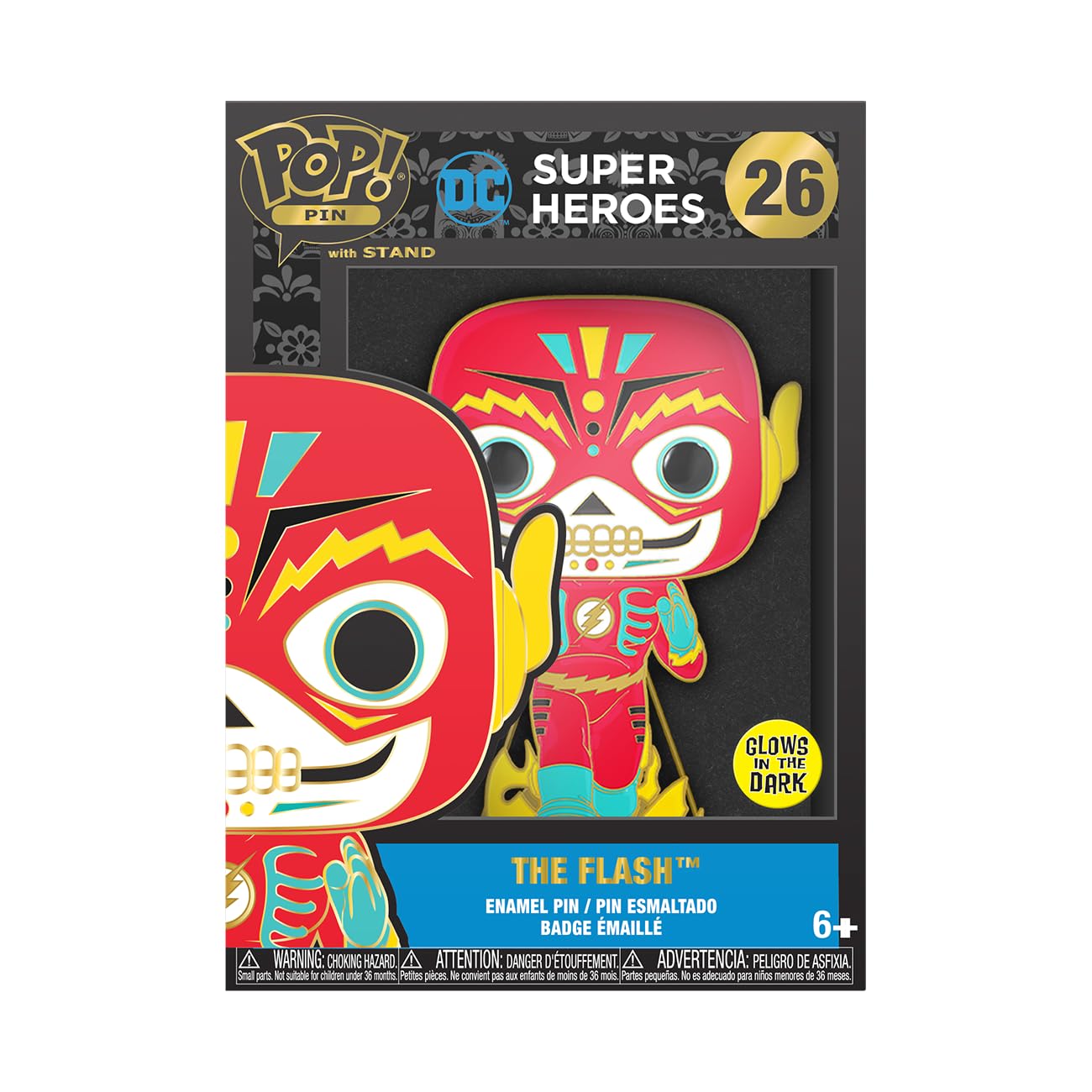 Loungefly Large Enamel Pin DC COMICS DOTD - Logo - FLASH GROUP - DC Comics Enamel Pins - Cute Collectable Novelty Brooch - for Backpacks & Bags - Gift Idea - Official Merchandise
