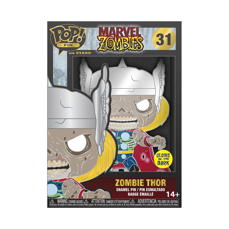 Loungefly Large Enamel Pin MARVEL: ZOMBIE THOR - Thor - Marvel Zombies Enamel Pins - Cute Collectable Novelty Brooch - for Backpacks & Bags - Gift Idea - Official Merchandise