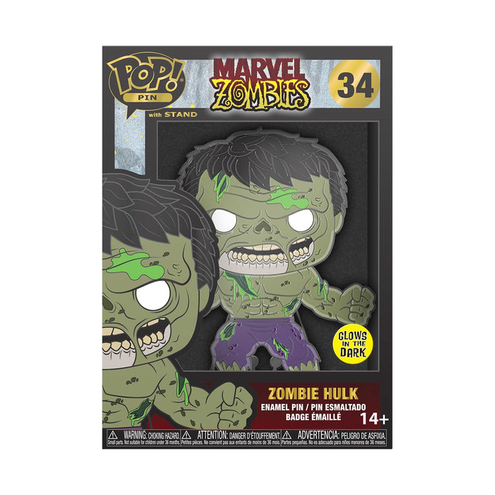 Loungefly GROUP POP! Large Enamel Pin MARVEL: ZOMBIE HULK - Hulk - Marvel Zombies Enamel Pins - Cute Collectable Novelty Brooch - for Backpacks & Bags - Gift Idea - Official Merchandise