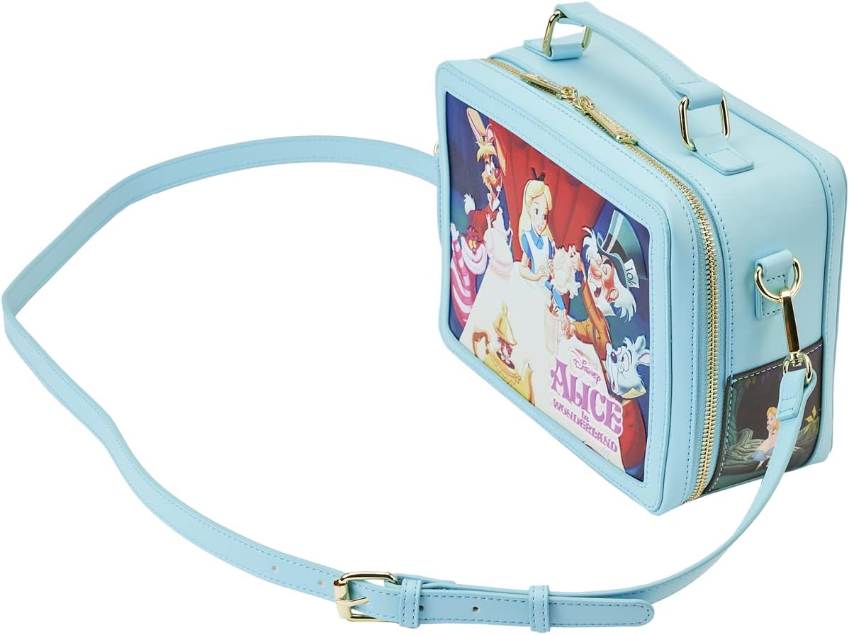 Loungefly Disney Alice in Wonderland Classic Movie Lunch Box Crossbody Purse One Size