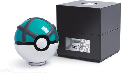 The Wand Company Net Ball Authentic Replica - Realistic, Electronic, Die-Cast Poke Ball with Ball and Display Case Light Features Officially Licensed by Pokemon