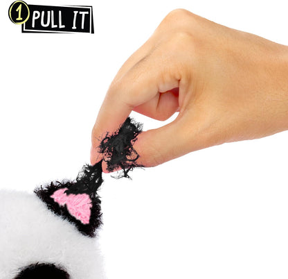 Fluffie Stuffiez Large Collectible Plush - PANDA - Suprise Reveal Unboxing with ASMR Fidget DIY Fur Pulling, Ultrasoft Fluff - Great for Kids Ages 4+