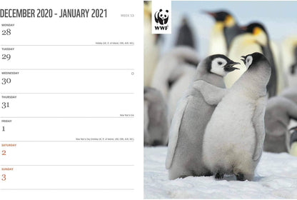 WWF, Amazing Wildlife A5 Deluxe Diary 2021