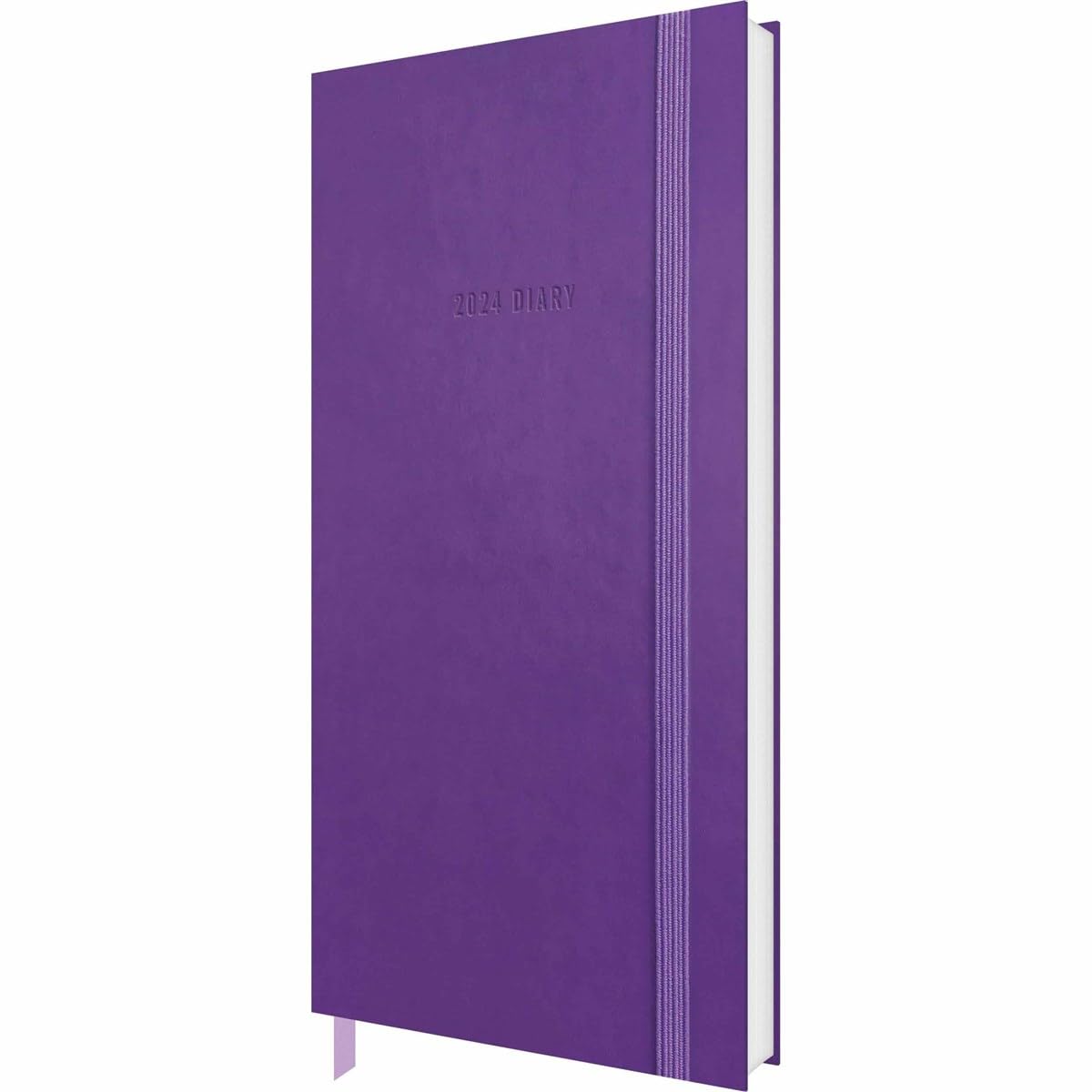 2024 Fashion Diary Purple Soft Touch Slim Diary