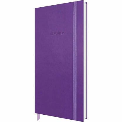 2024 Fashion Diary Purple Soft Touch Slim Diary