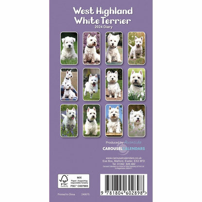 2024 West Highland White Terriers Slim Diary