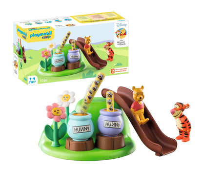 PLAYMOBIL 1.2.3 & Disney 71317 Winnies & Tiggers Bienengarten, Winnie Puuh, Lernspielzeug für Kleinkinder, Spielzeug für Kinder ab 12 Monaten